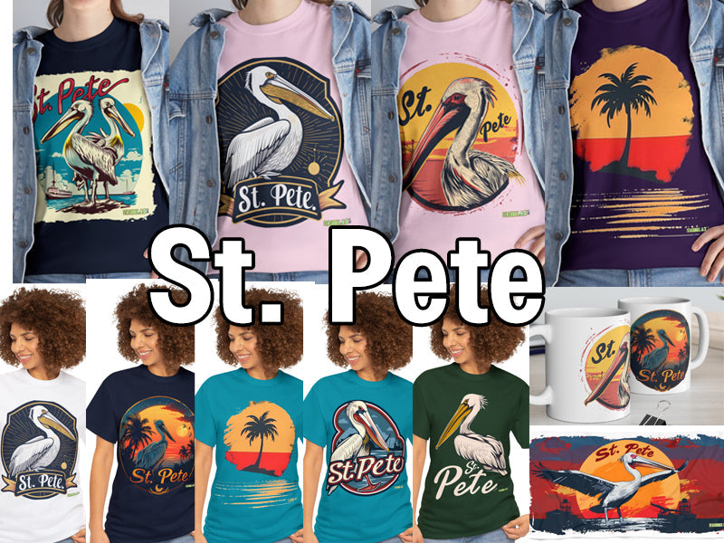 T-shirt Touriste St Pete Beach FL – Noir, Taille L (Gildan), Occasion