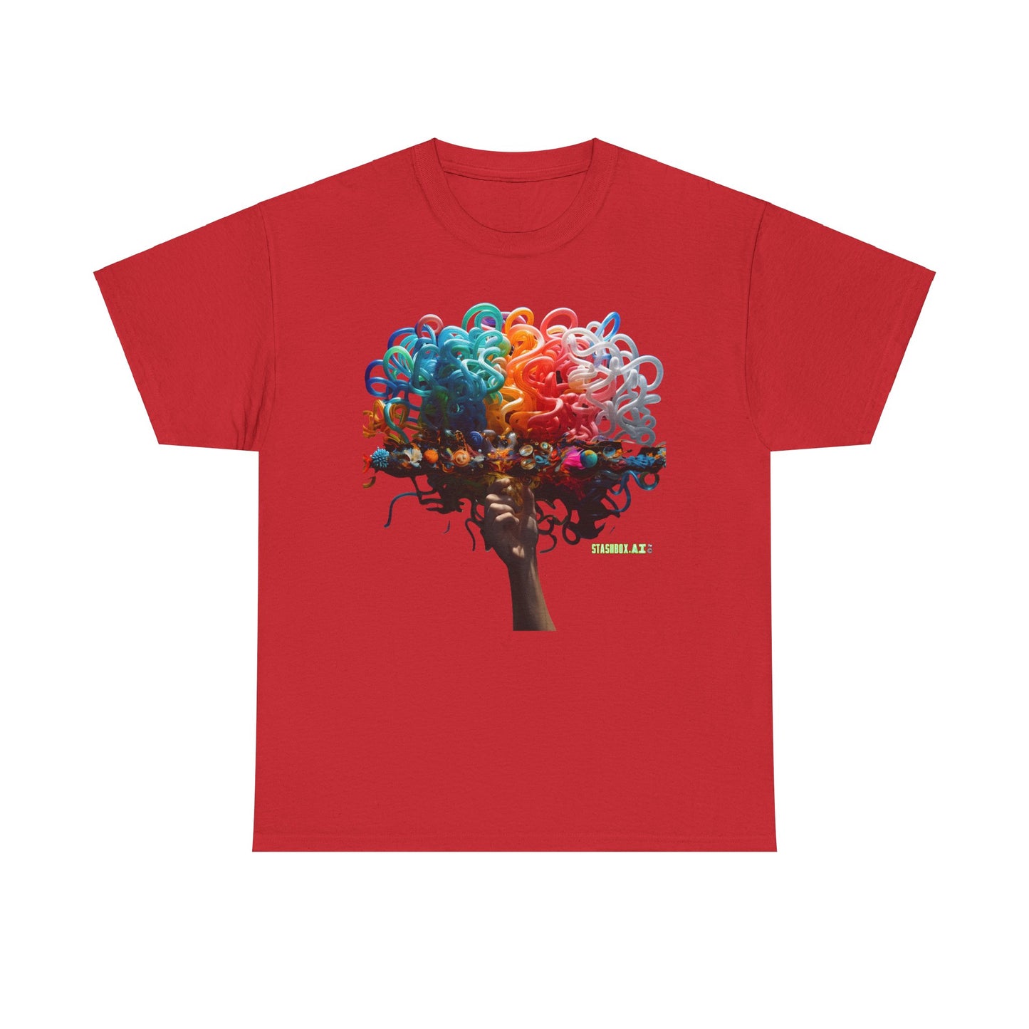 Unisex Heavy Cotton Tee Psychedelic Blown Glass Style 005