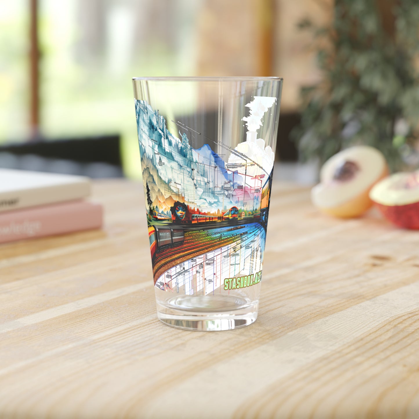 Unique Stashbox Train and Mountain Design - Limited Edition Glassware