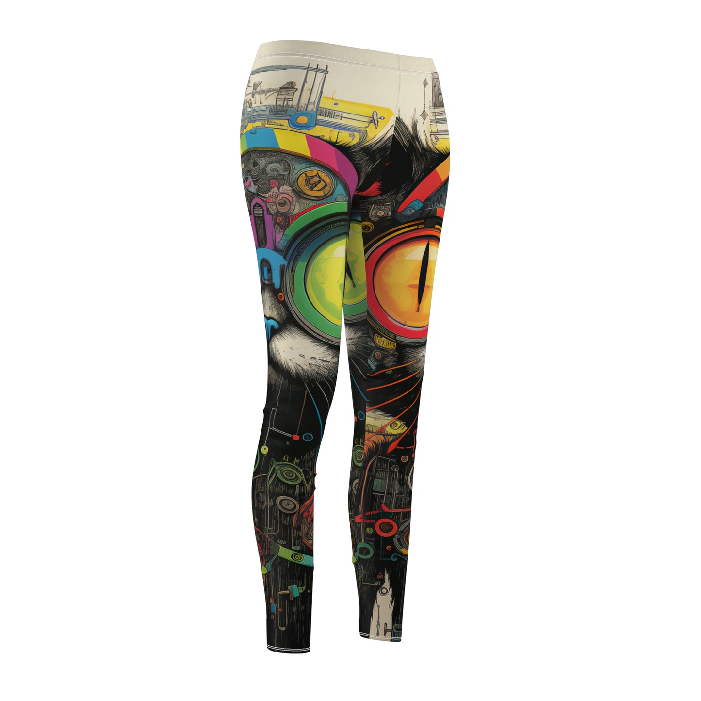 Women's Cut & Sew Casual Leggings (AOP) Felix The Cat Design 002
