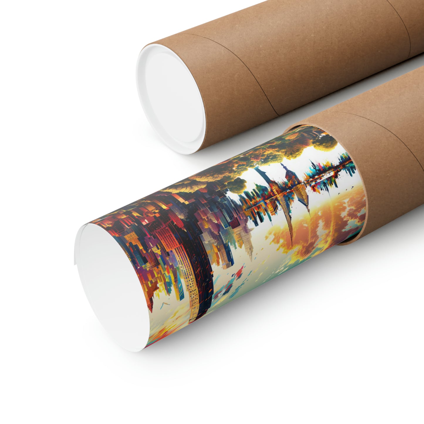 Matte Horizontal Poster New York Dreamlike Illustration of City NY 004