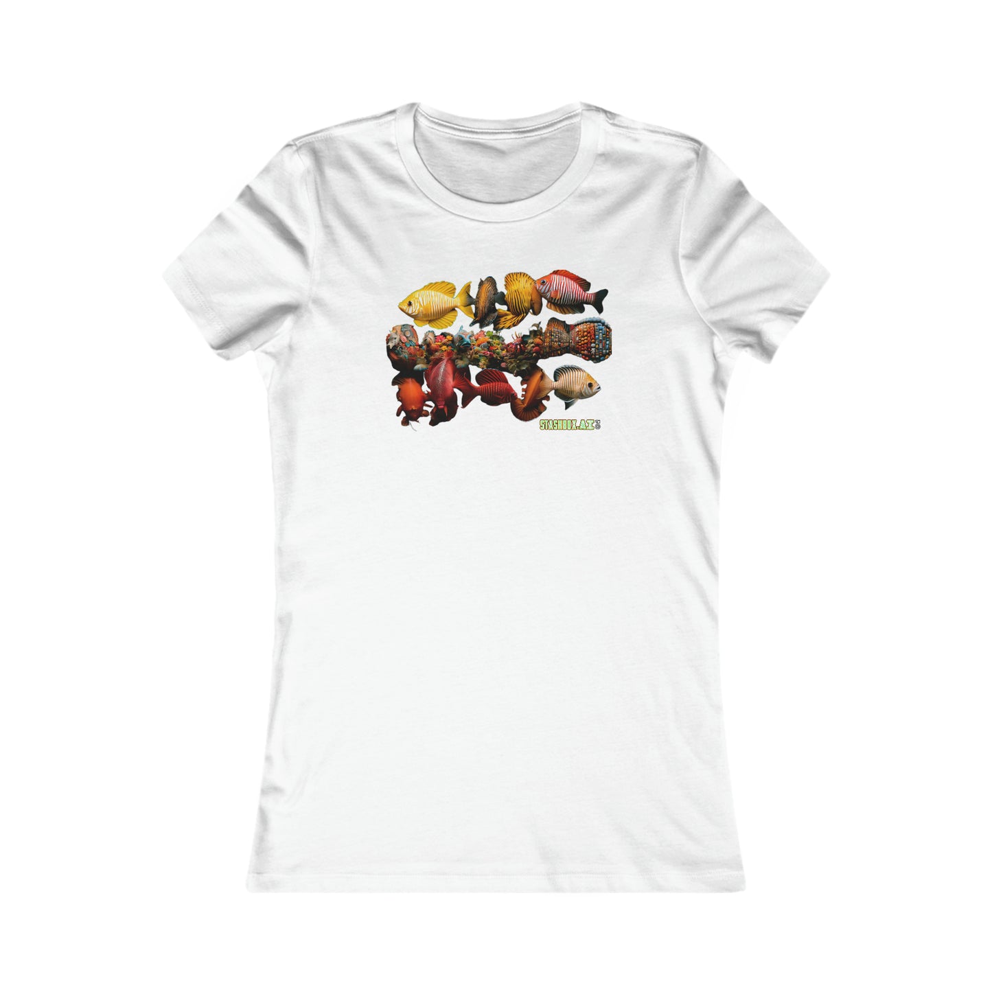 Women's Favorite T-Shirt Colorful Fish Knolling  004