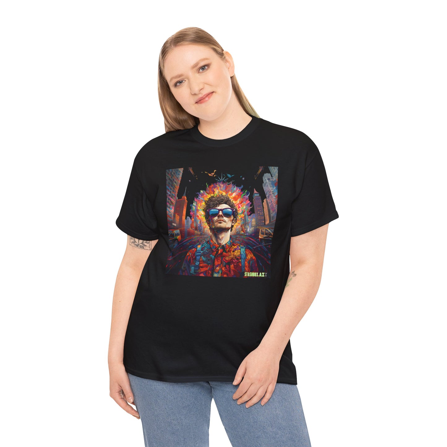 Unisex Heavy Cotton Tshirt Urban Psychedelia: SpectraVision New York 07