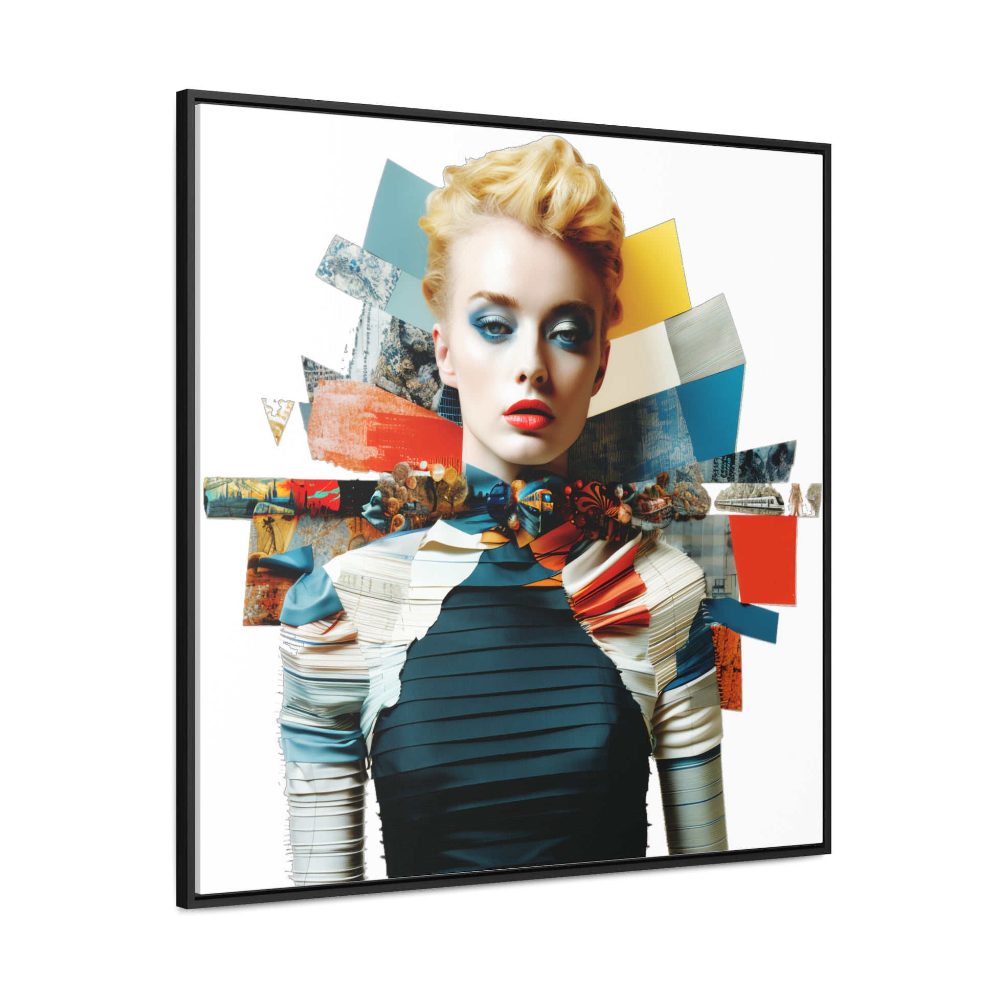 Collage-Like Train Art: Stashbox Matte Vertical Poster