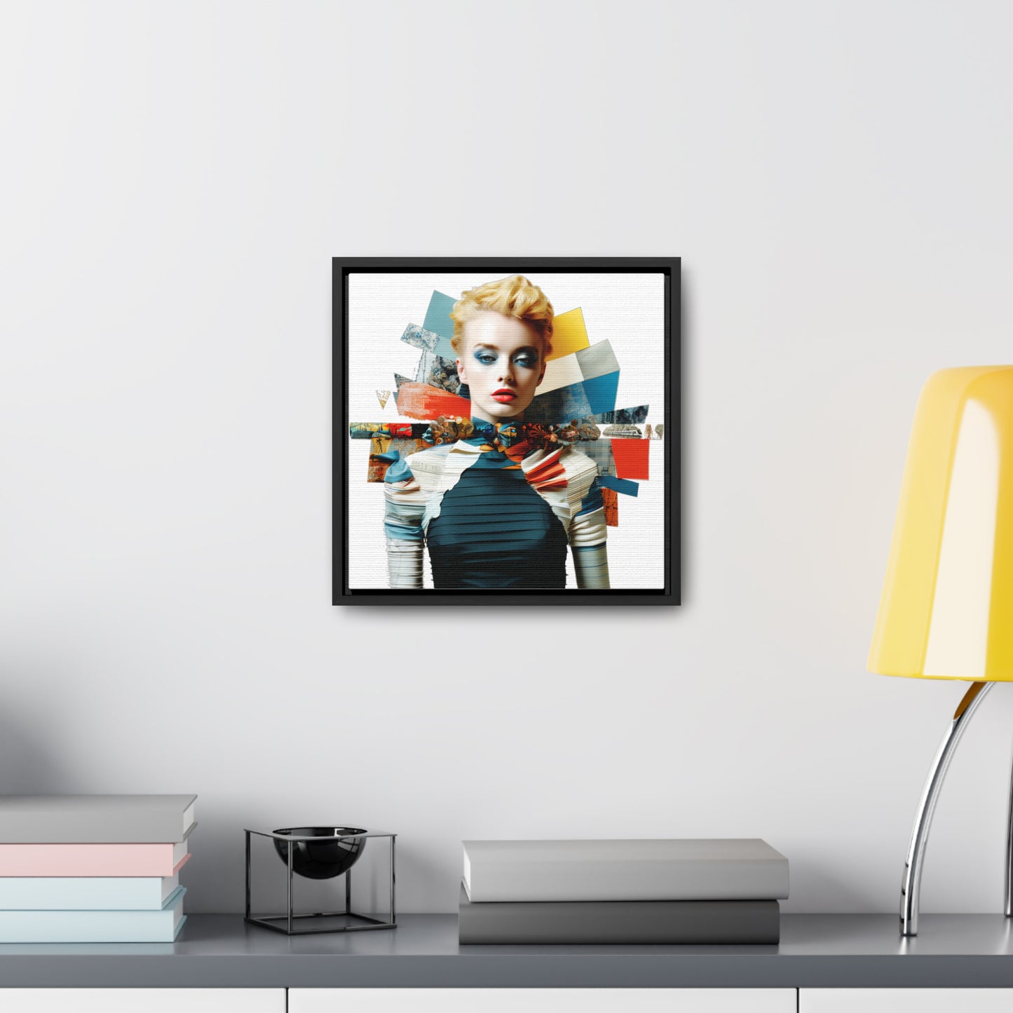 Super Model & Trains Abstract - Gallery Canvas Wraps, Square Frame - 009