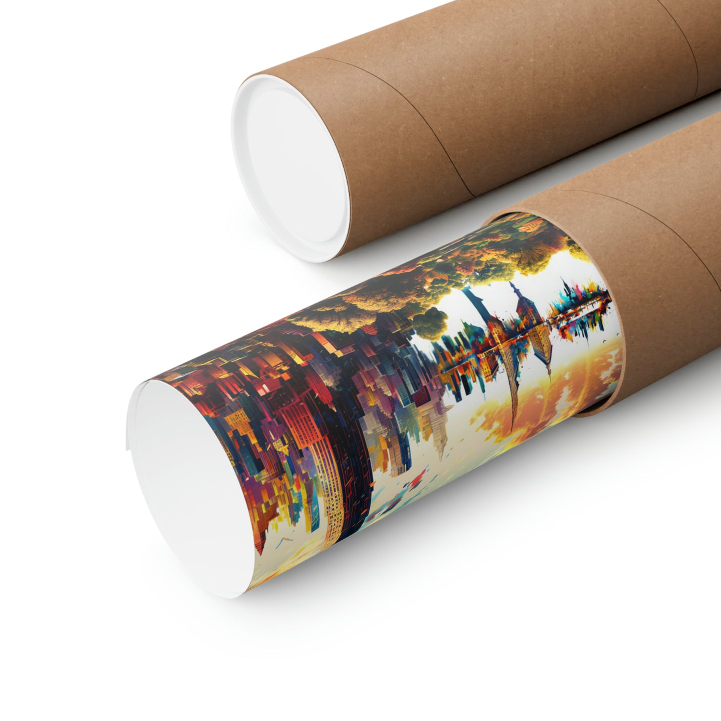 Matte Horizontal Poster New York Dreamlike Illustration of City NY 004