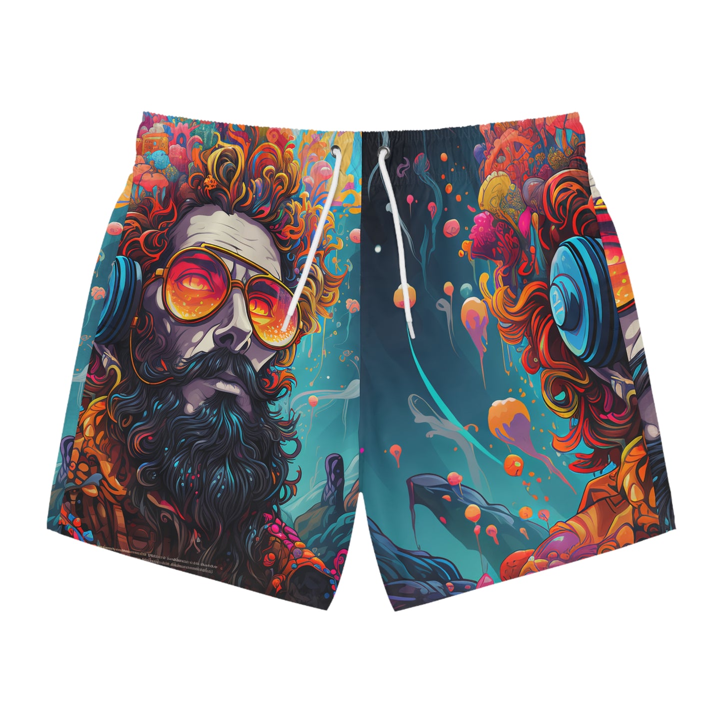 Men's Swim Trunks (AOP) Cyberpunk Metaverse Style
