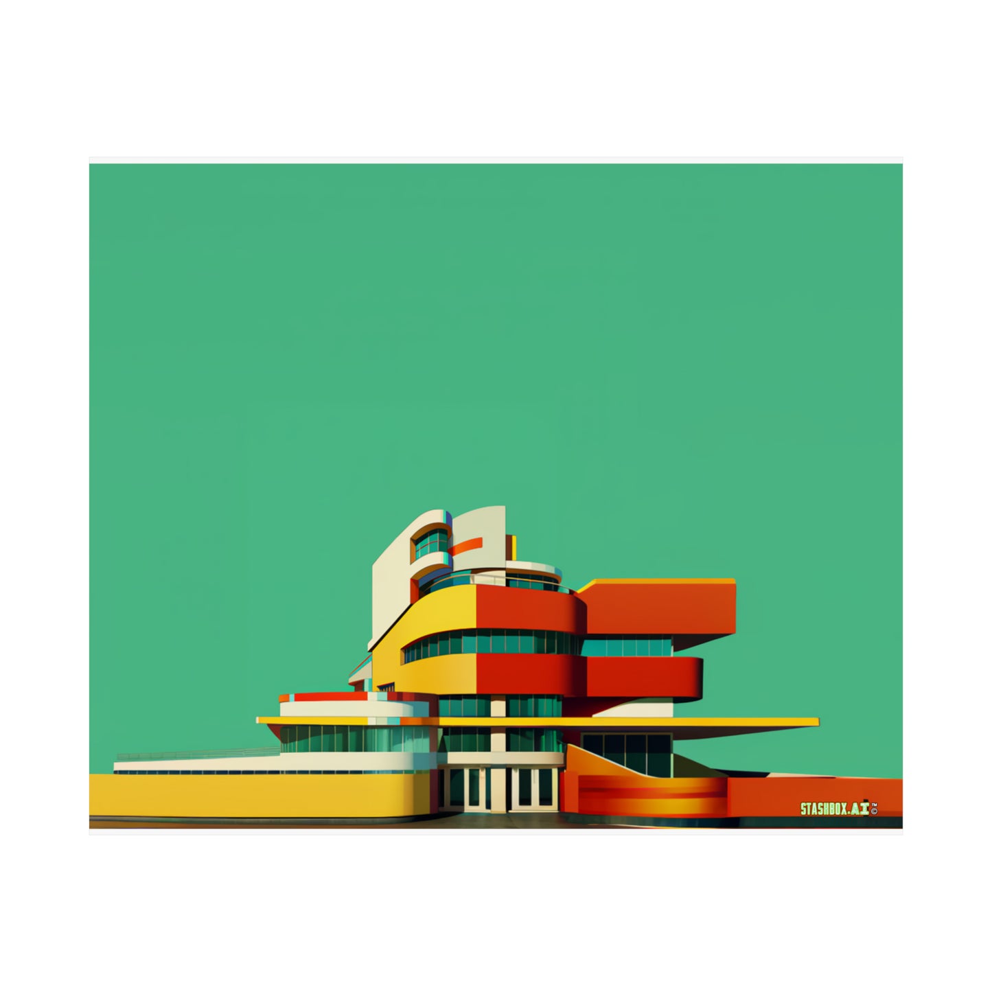 Matte Horizontal Poster Miami Architecture 001