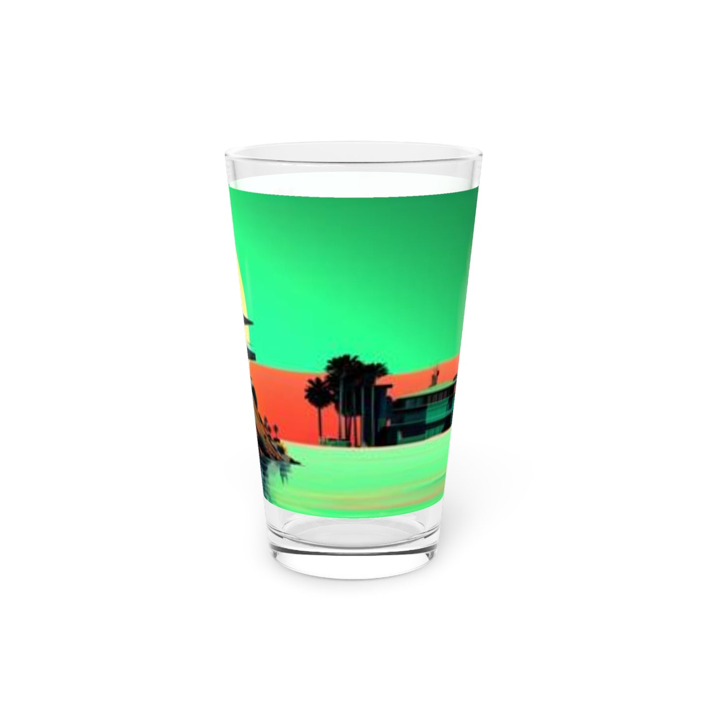 Pint Glass, 16oz Miami Inspired Architecture 004