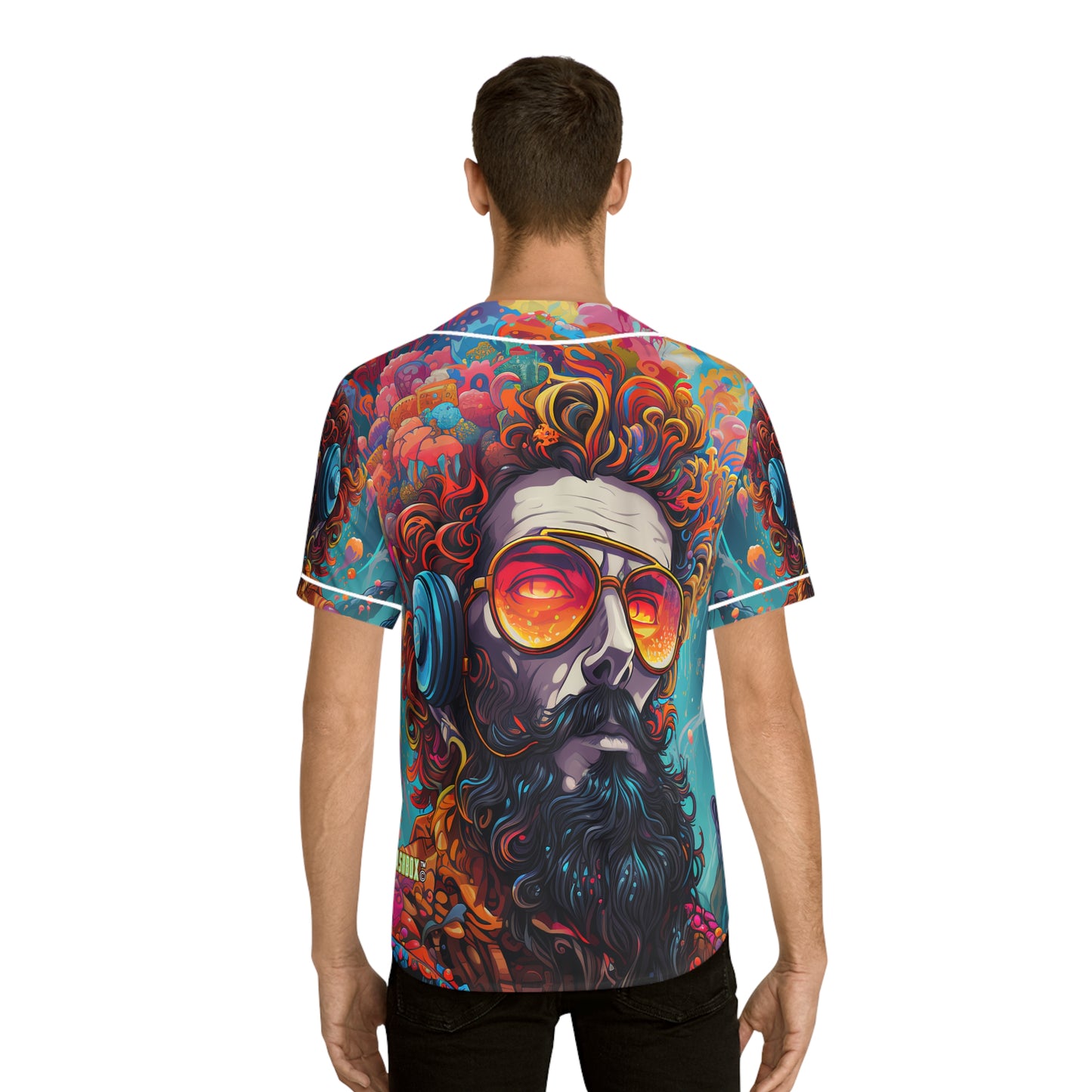 Step into a psychedelic journey with our Men's Psychedelic Baseball Jersey (AOP), Design #003 by Stashbox. Your attire, your gateway to vibrant realms, exclusively at Stashbox.ai.