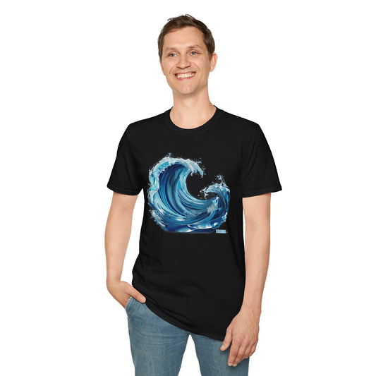 Unisex Softstyle Tshirt Wave Statue 49a