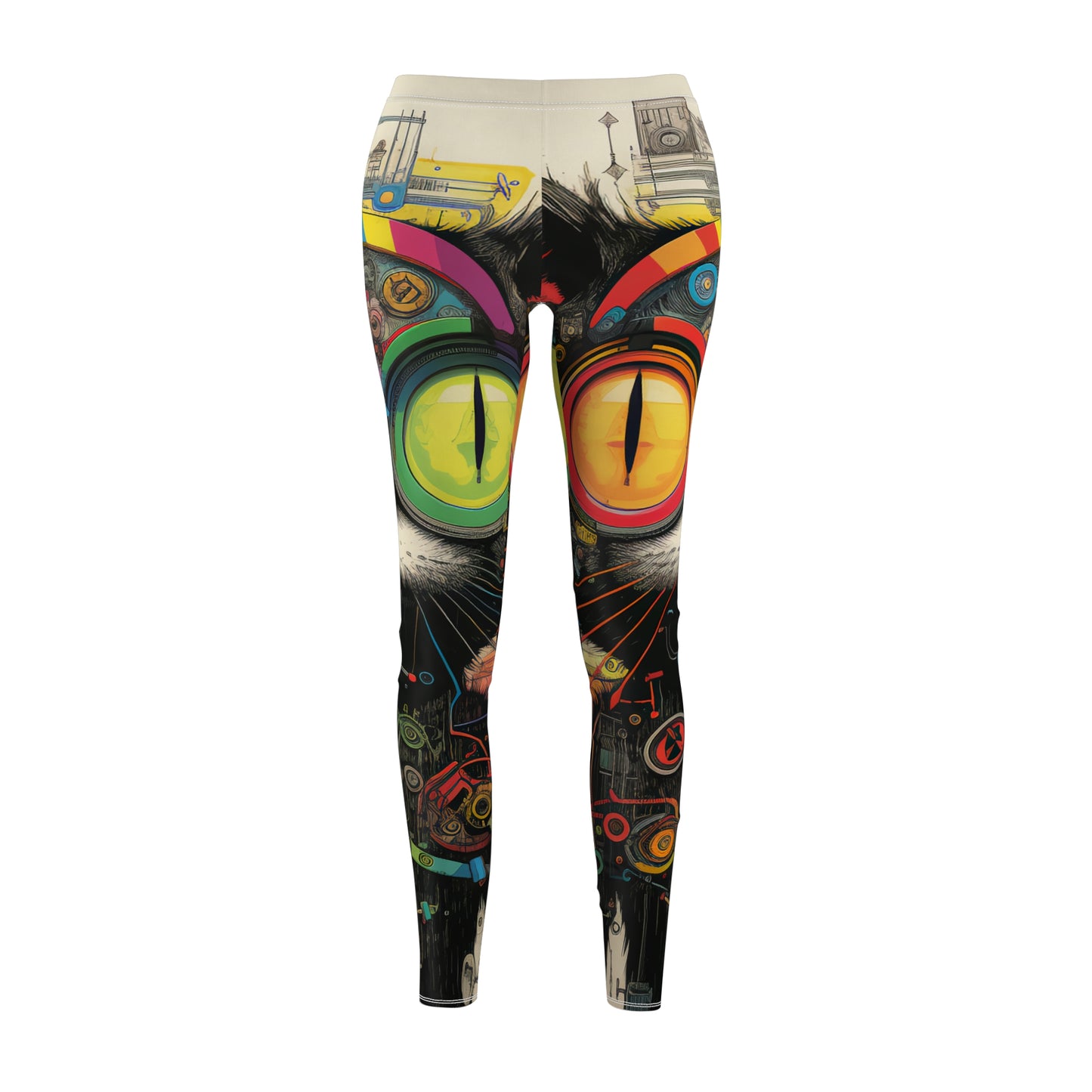 Women's Cut & Sew Casual Leggings (AOP) Felix The Cat Design 002