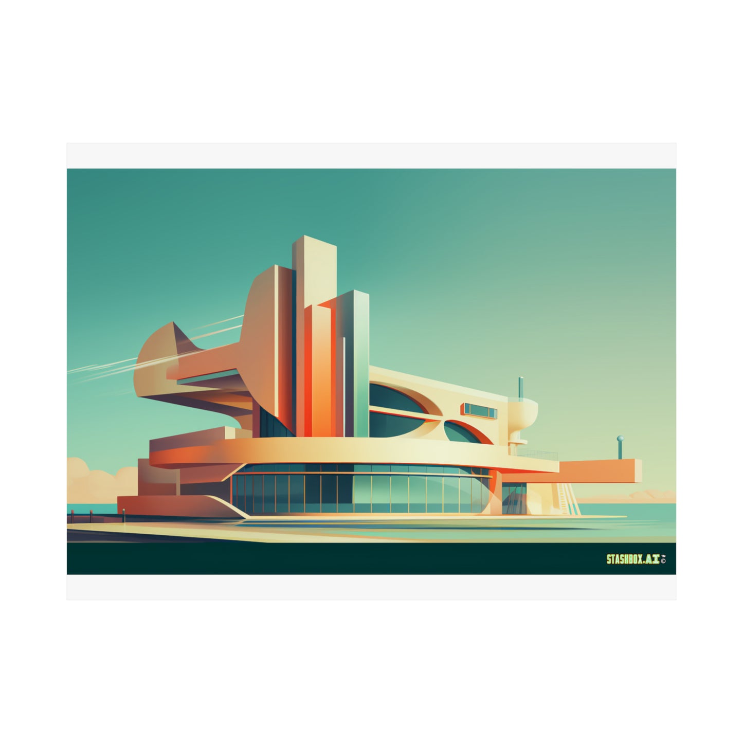 Matte Horizontal Poster Miami Architecture 003