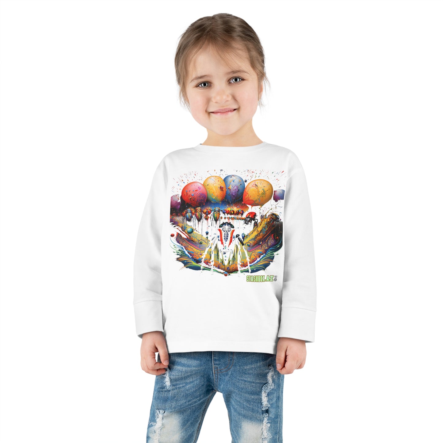 Toddler Long Sleeve Tee Colorful Fun Bugs 003 T-Shirt