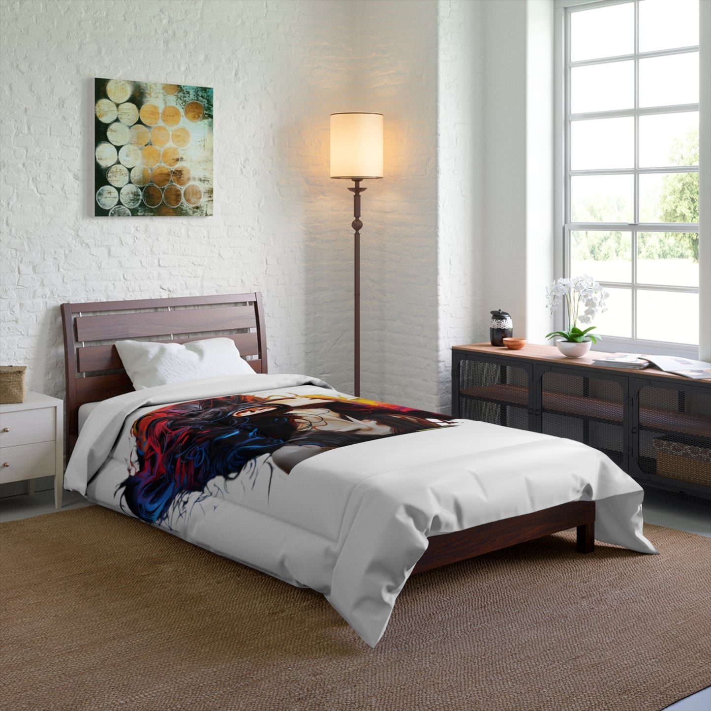 Cool Model Rainbow Ink Bedding Comforter 019