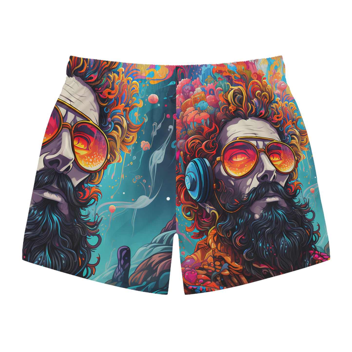 Men's Swim Trunks (AOP) Cyberpunk Metaverse Style