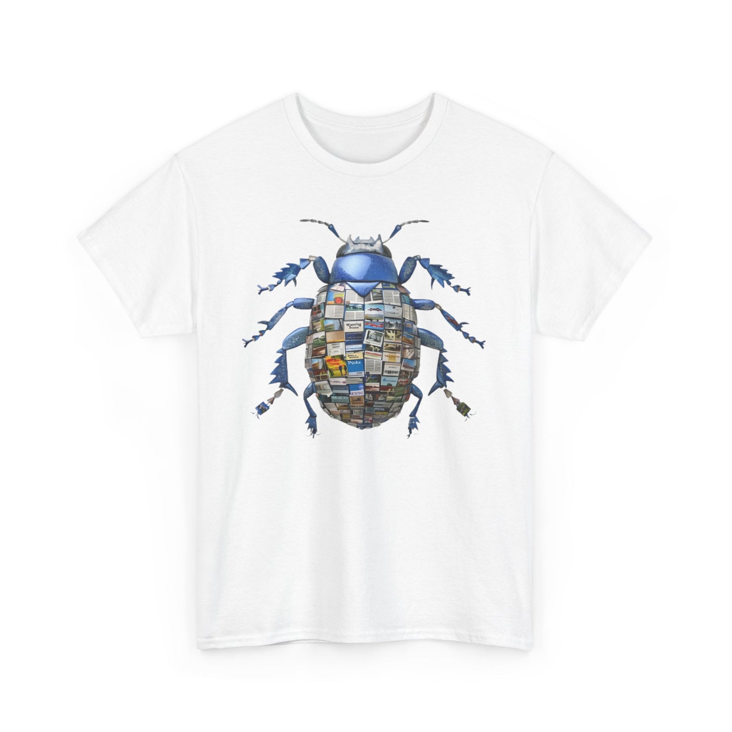 Heavy Cotton Tshirt Blue Beetle Tourism T-Shirt 001