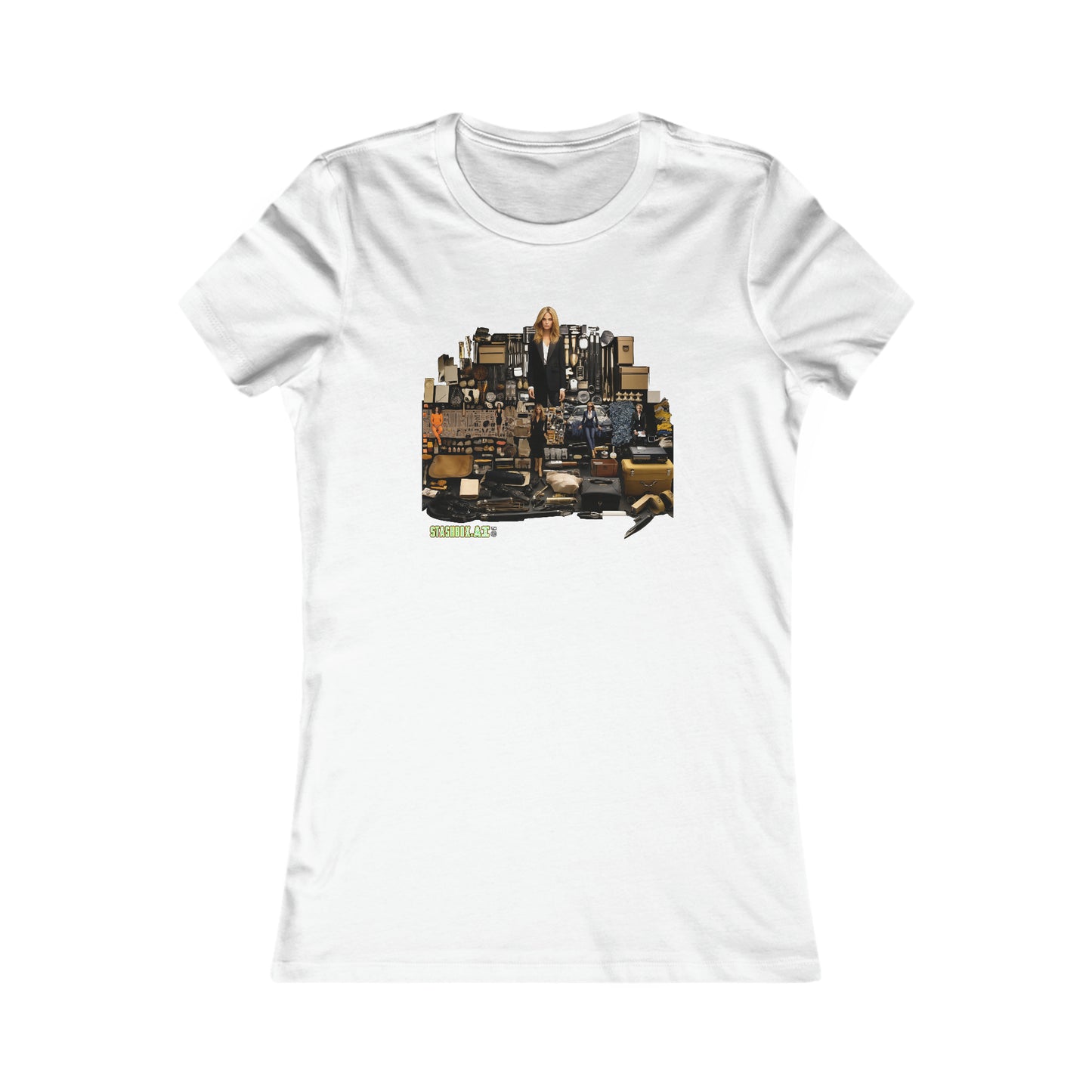 Women's Favorite T-Shirt A Girl and her Makeup Knolling Art Style