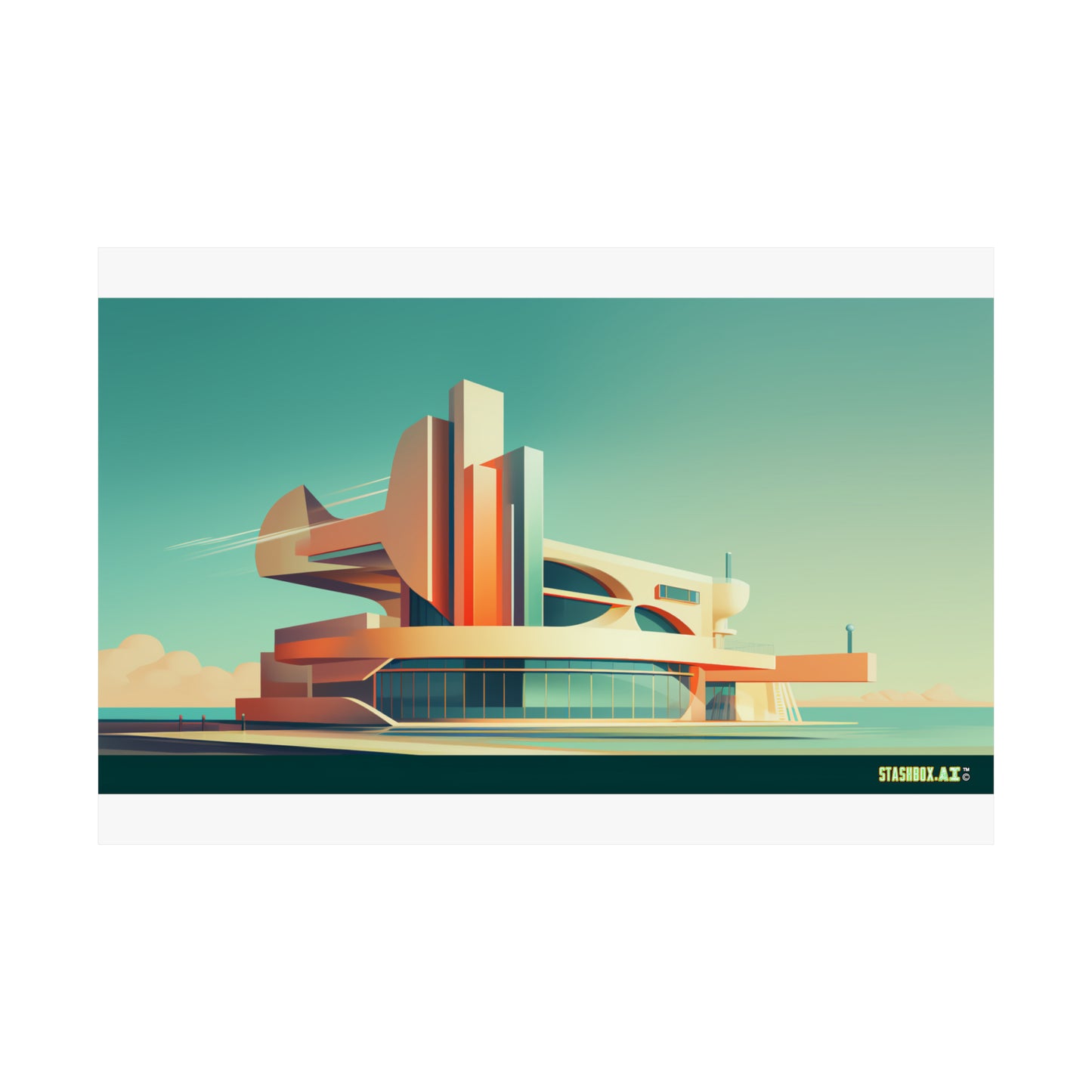 Matte Horizontal Poster Miami Architecture 003