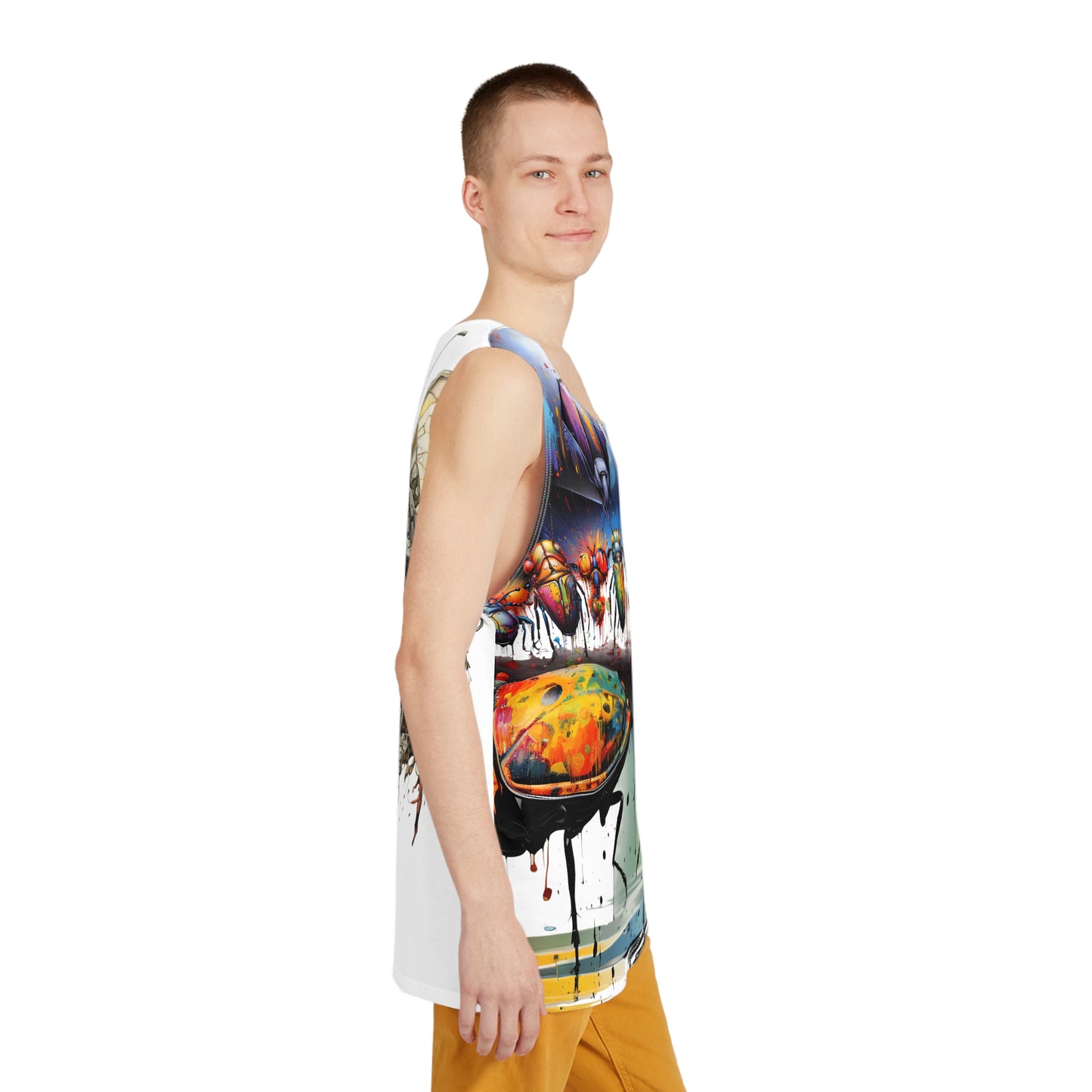 Men's Tank (AOP) Beetles and Cyborg Butterfly