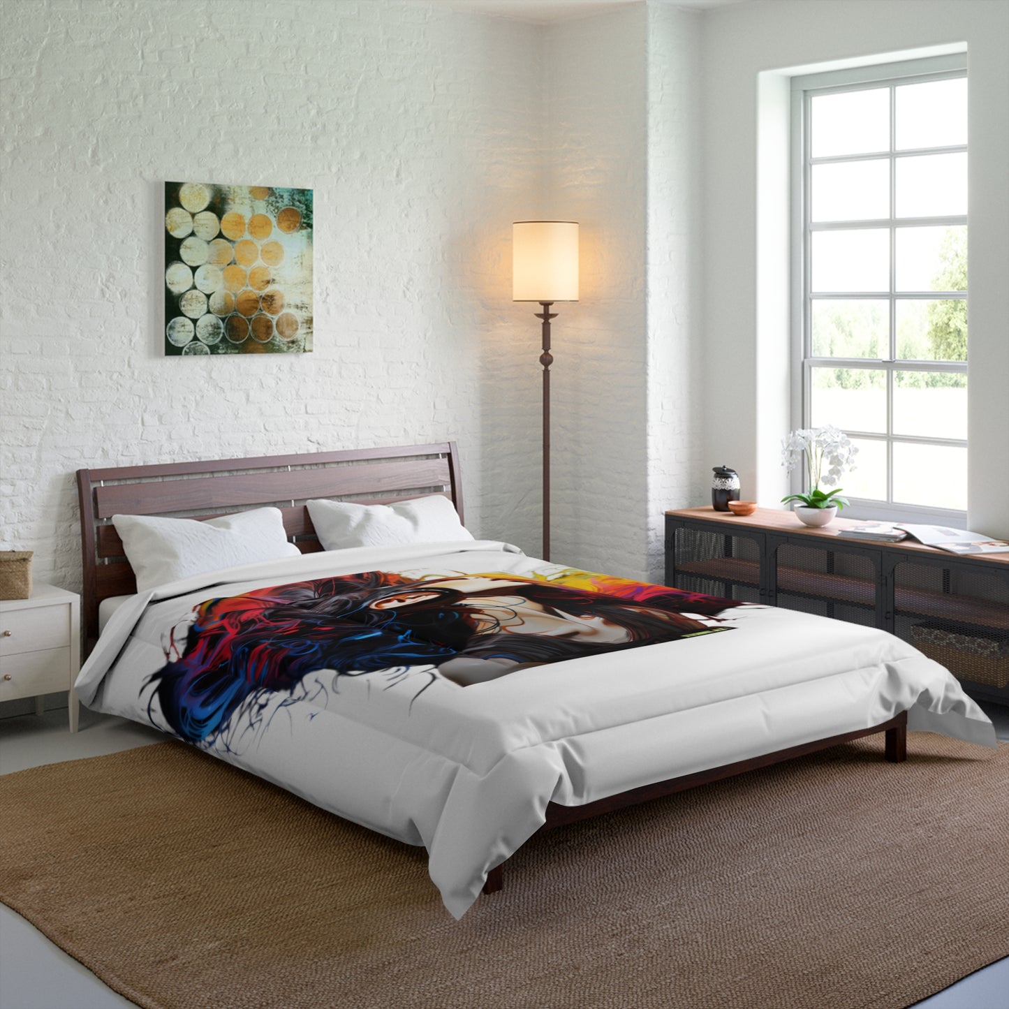 Cool Model Rainbow Ink Bedding Comforter 019