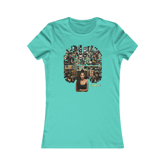 Women's Favorite T-Shirt A Girl and her Makeup Knolling Art Style 007