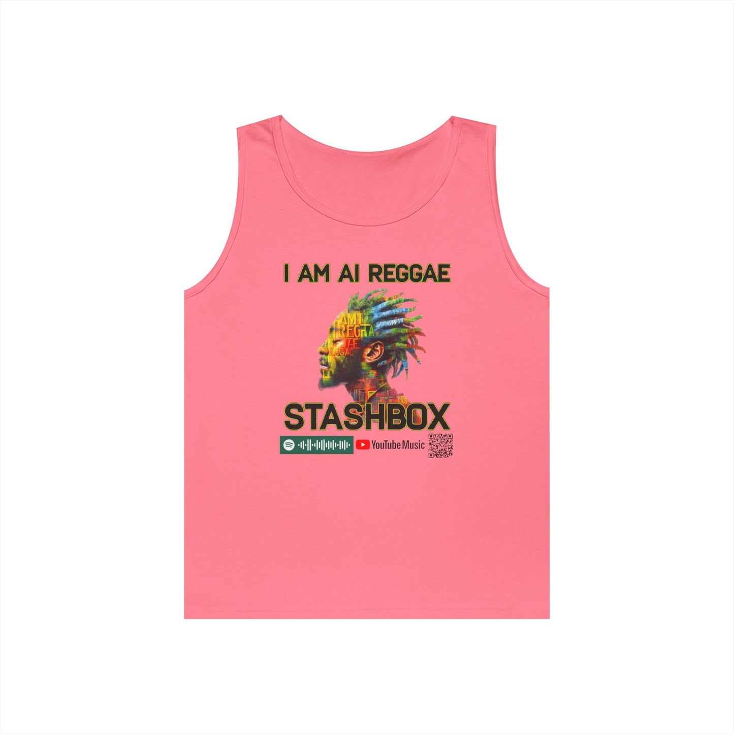 I Am AI Reggae - Stashbox - Unisex Heavy Cotton Tank Top