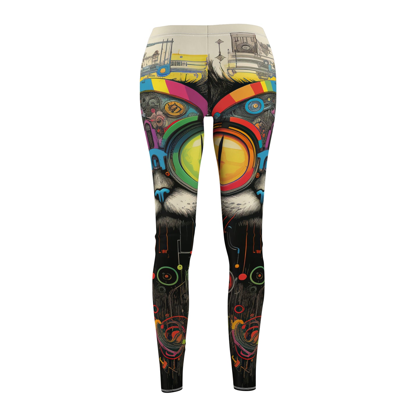 Women's Cut & Sew Casual Leggings (AOP) Felix The Cat Design 002