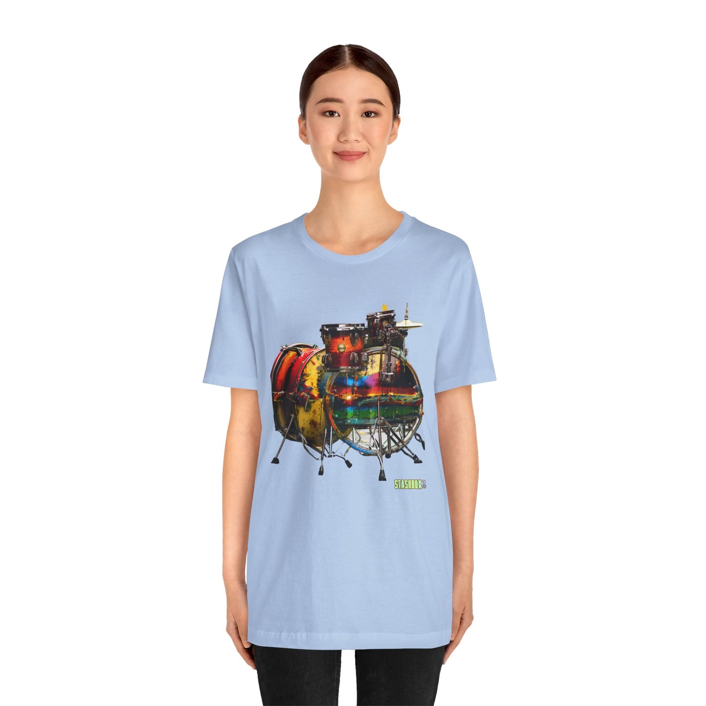Unisex Jersey Short Sleeve Tshirt - Colorful Drum Set - 006
