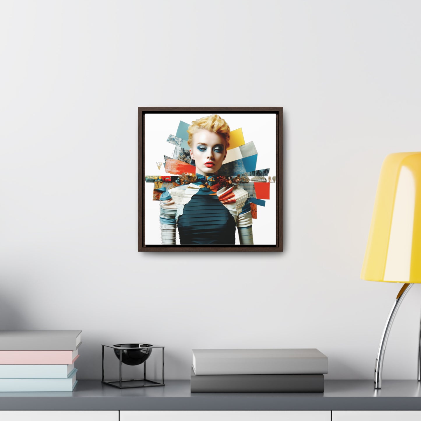 Super Model & Trains Abstract - Gallery Canvas Wraps, Square Frame - 009