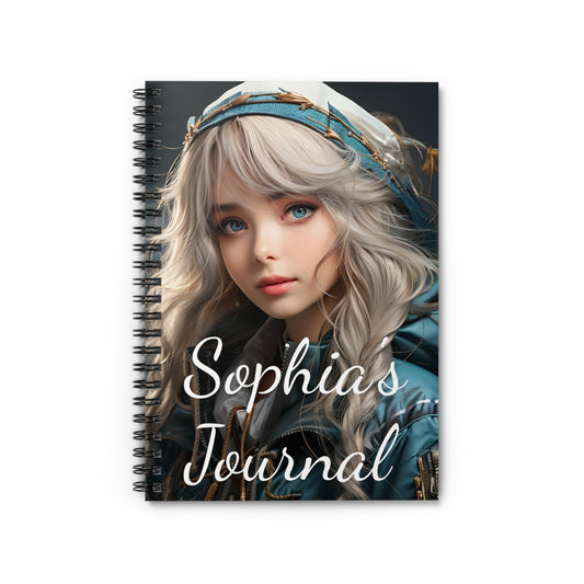 Spiral Notebook - Cover says Sophia's Journal Ruled Line Paper