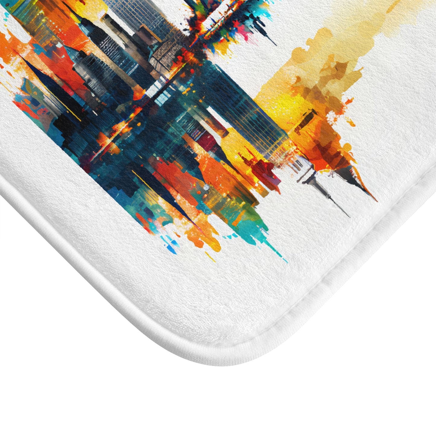 Artistic New York City Bathroom Rug - Stashbox Exclusive