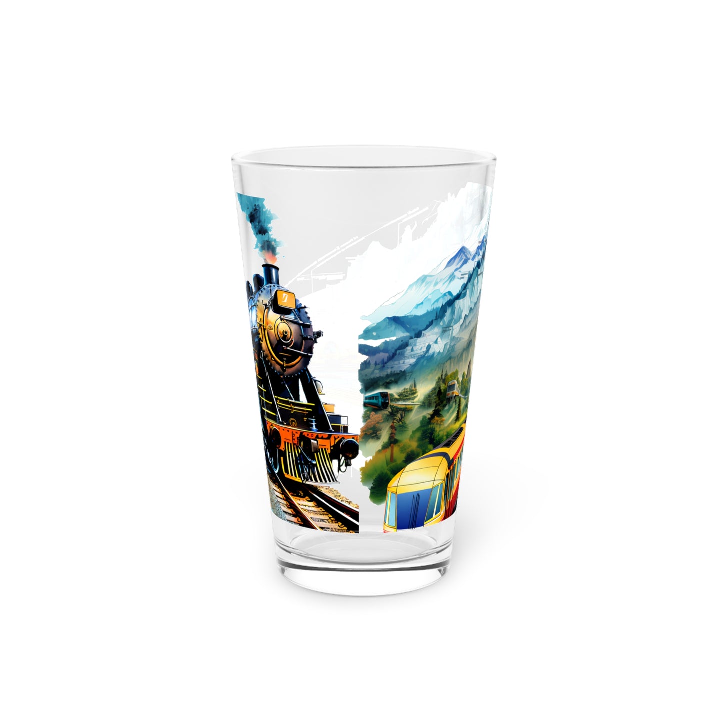 Unique Stashbox Train and Mountain Design - Limited Edition Glassware