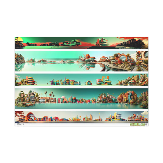 Classic Canvas Miami Architecture Inspired 5-in-1 Design 002