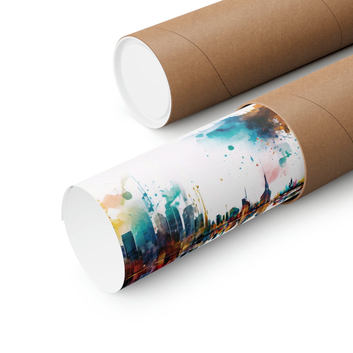 Dreamlike Illustration of a City New York Inspired -Matte Horizontal Posters - Stashbox New York Design #004
