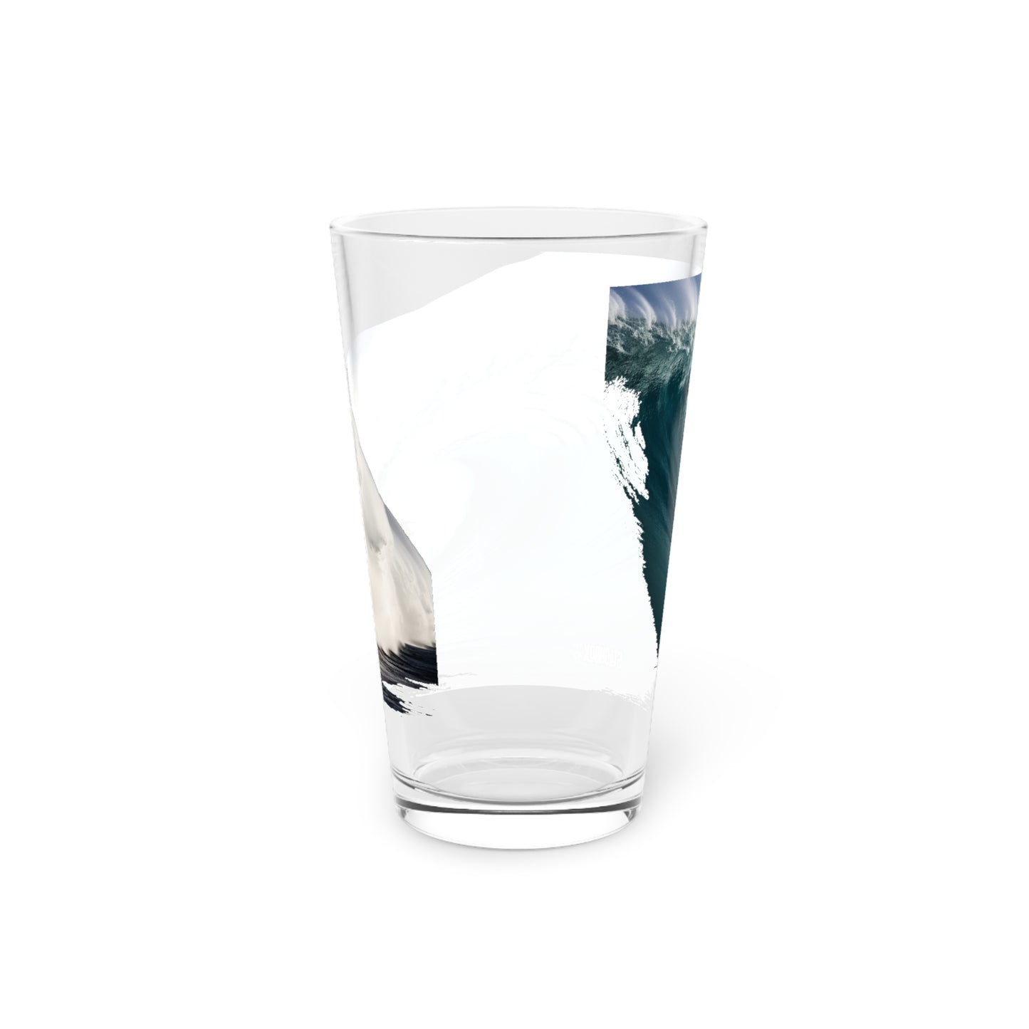 Pint Glass 16oz Surfer Monster 61 Foot Giant Barreling Wave 061