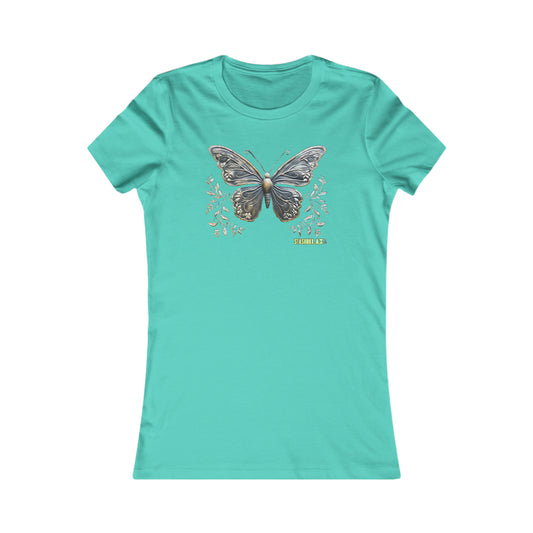 Women's Favorite T-Shirt Bronze Butterfly Design 015