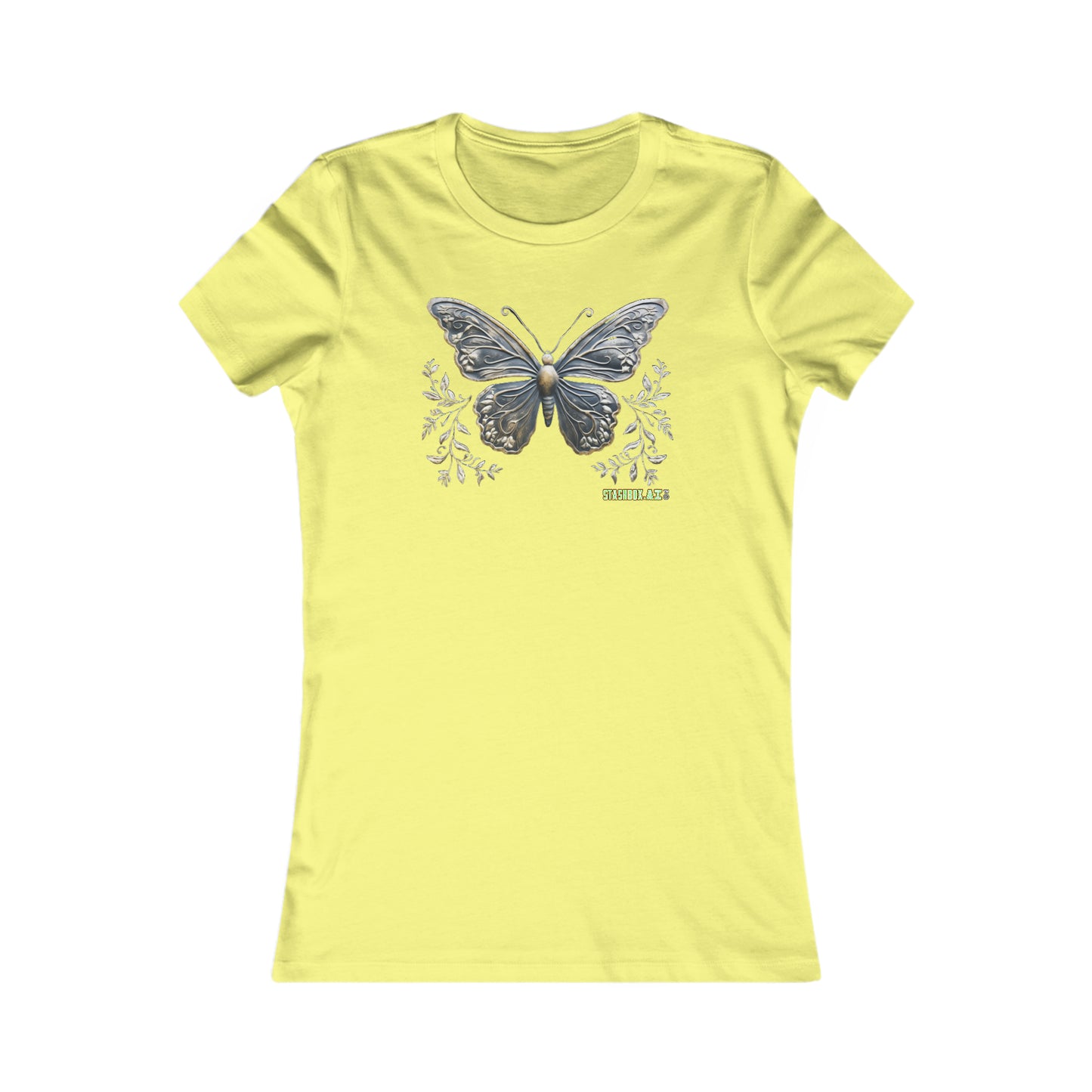 Women's Favorite T-Shirt Bronze Butterfly Design 015