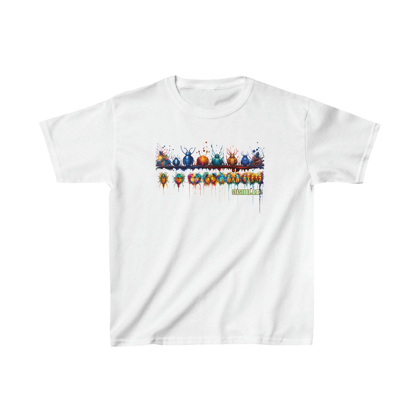 Kids Heavy Cotton™ Tee Cute Colorful Bugs 001