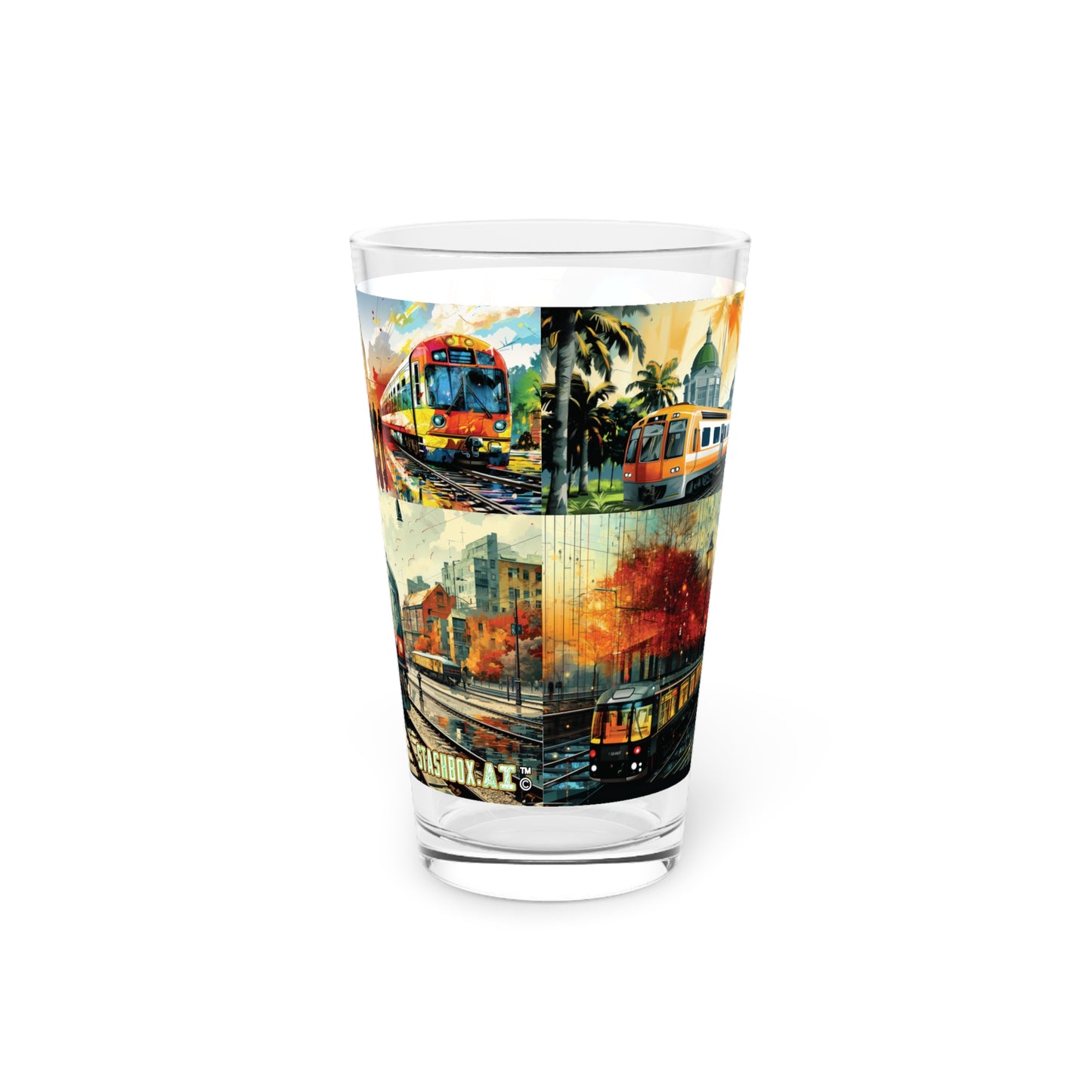 Immerse yourself in the Cityscape Chronicles with our Pint Glass. The Double Mural design captures the essence of urban life, making every sip an artistic adventure. #WimmelbilderWonders #StashboxArtistry