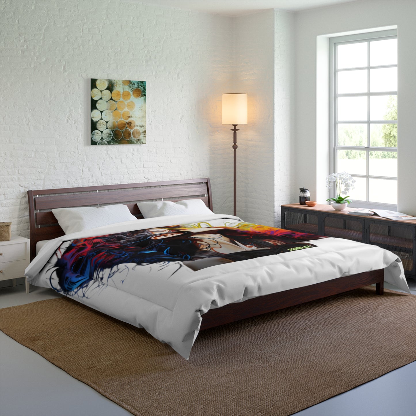 Cool Model Rainbow Ink Bedding Comforter 019