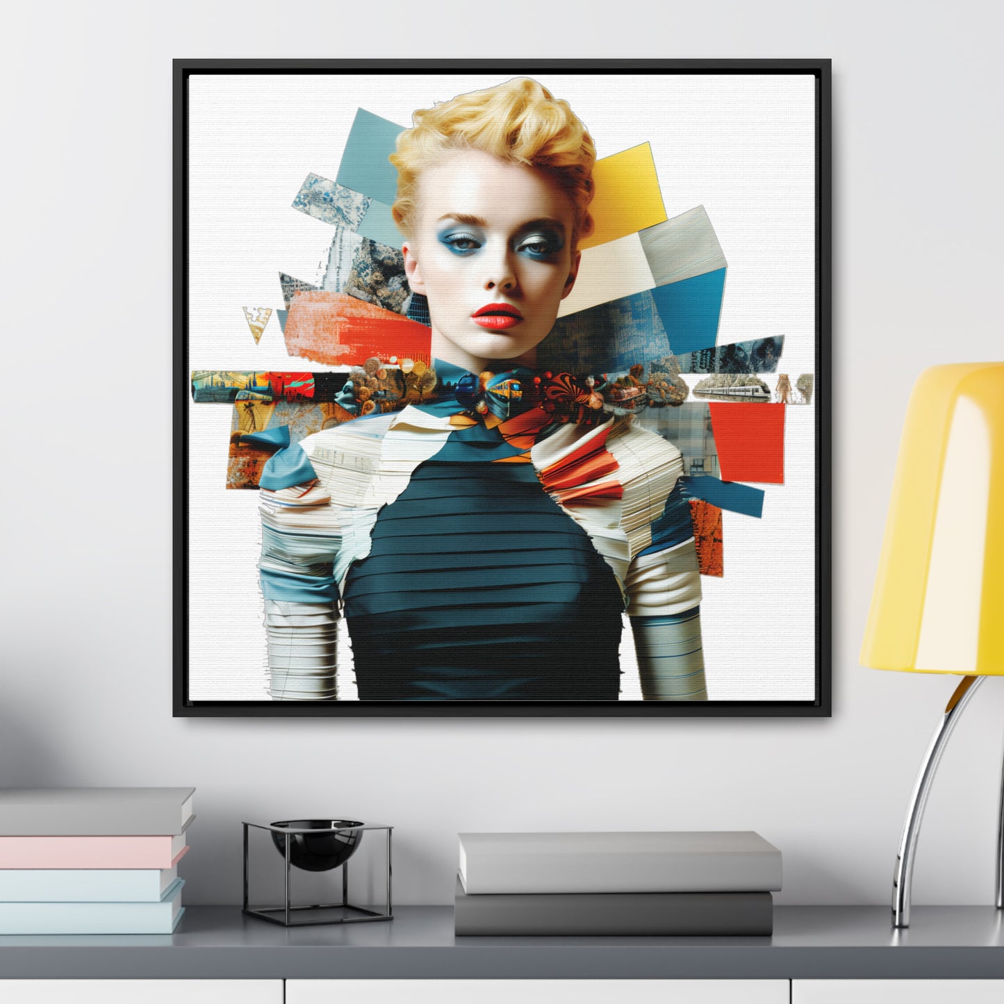 Collage-Like Train Art: Stashbox Matte Vertical Poster