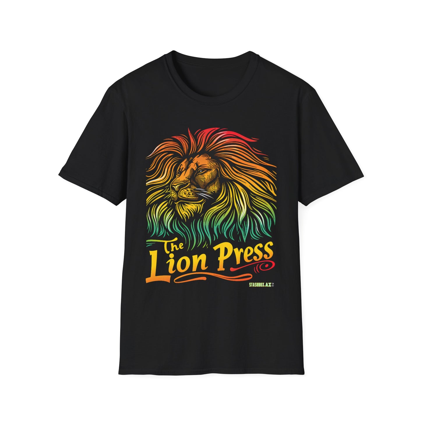 Tshirt Unisex Softstyle The Lion Press Green Yellow Red Tri-Color