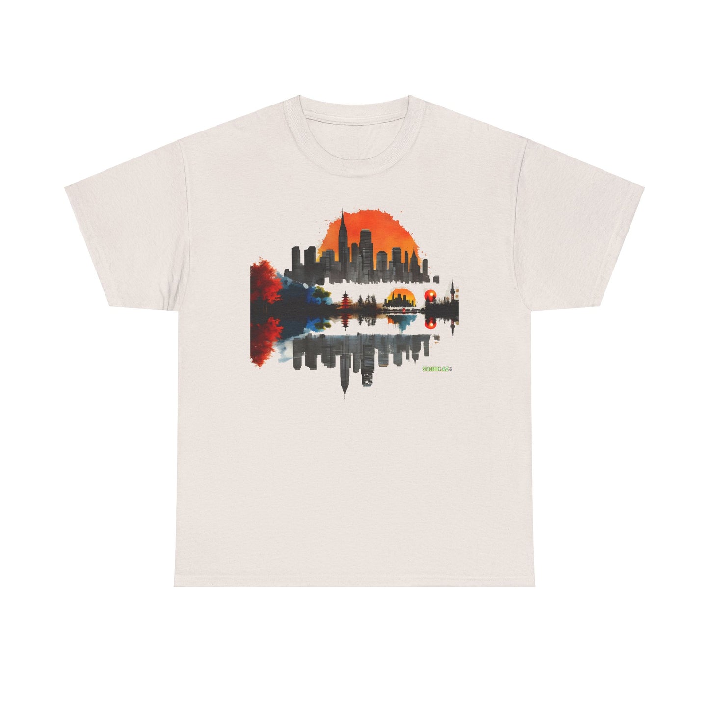 Unisex Heavy Cotton Tee New York Abstract Art 010