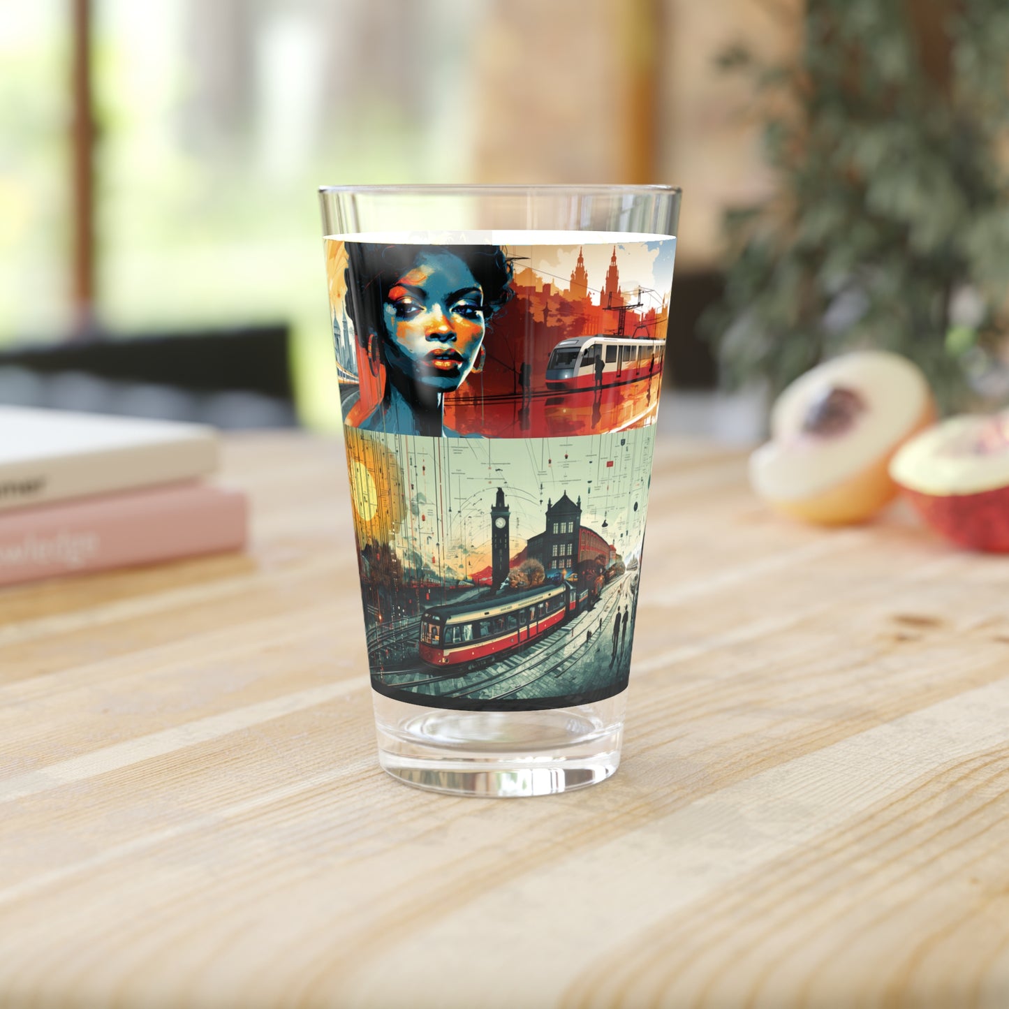 Elevate your drinking experience with our Cityscape Chronicles Pint Glass. The intricate Wimmelbilder Railway Double Mural design adds a touch of urban sophistication to your favorite beverages. #CityscapeElegance #StashboxExclusive