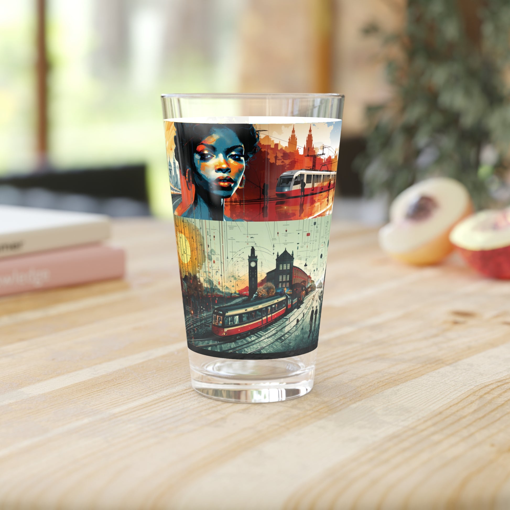 Elevate your drinking experience with our Cityscape Chronicles Pint Glass. The intricate Wimmelbilder Railway Double Mural design adds a touch of urban sophistication to your favorite beverages. #CityscapeElegance #StashboxExclusive