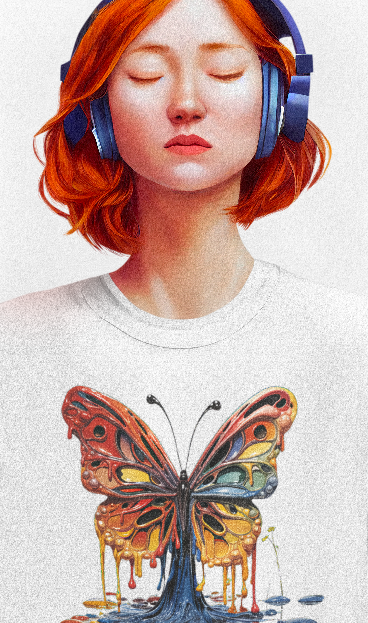 Women's Favorite T-Shirt Pop Surrealism Butterfly Design 008