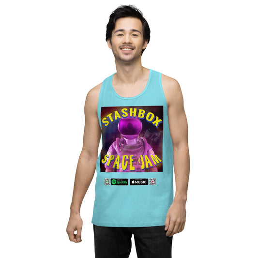 Space Jam: Unleash Cosmic Style with Stashbox Men’s Premium Tank Top, Artwork #005. Dive into the universe with this premium tank, perfect for space enthusiasts and trendsetters. #StashboxGalaxy #SpaceExplorationFashion #CosmicComfort"