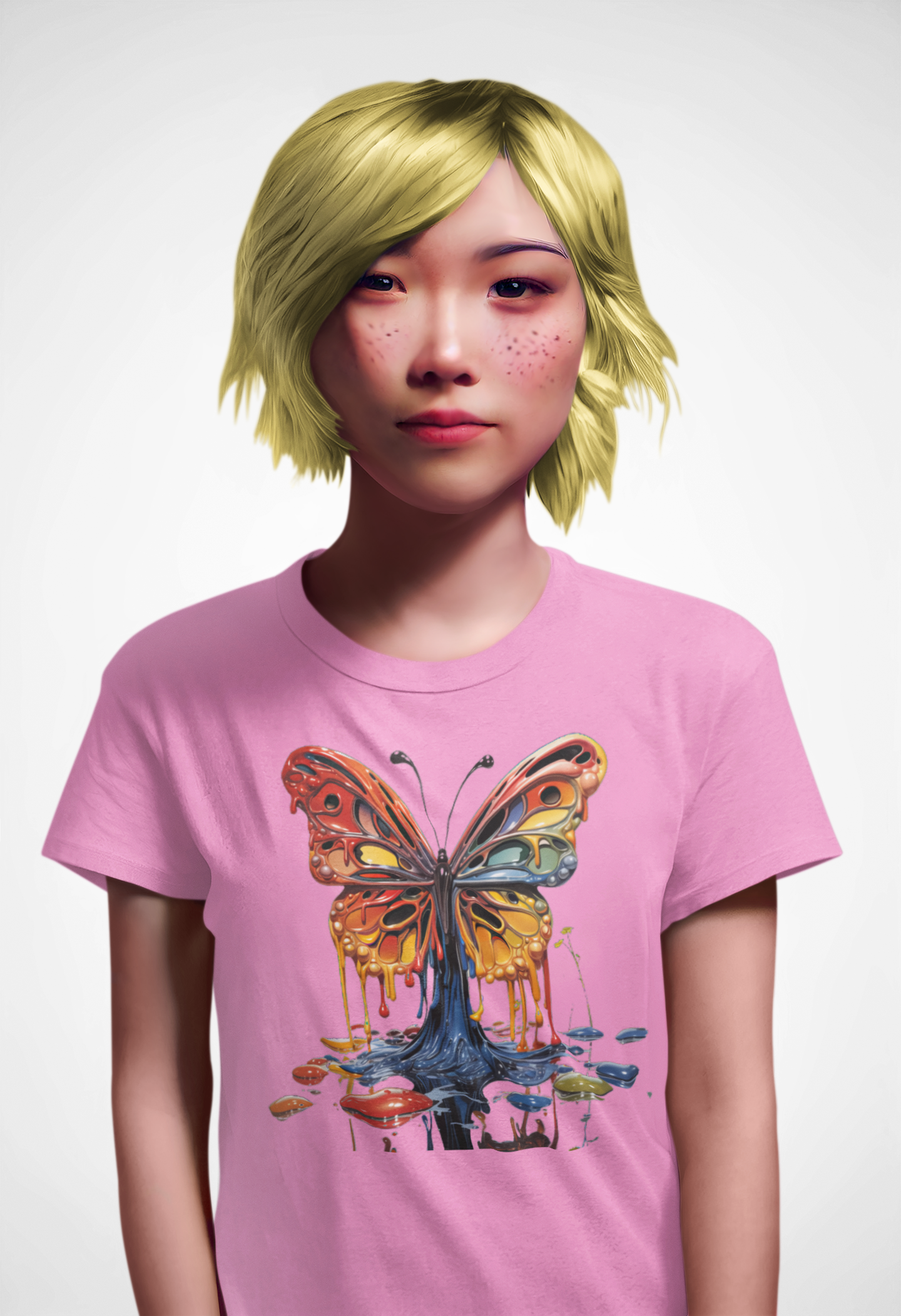 Women's Favorite T-Shirt Pop Surrealism Butterfly Design 008