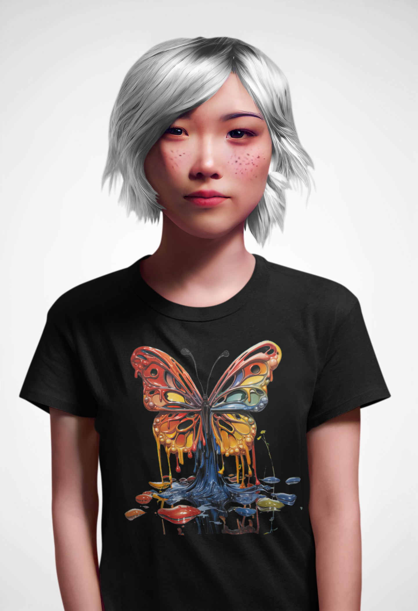 Women's Favorite T-Shirt Pop Surrealism Butterfly Design 008